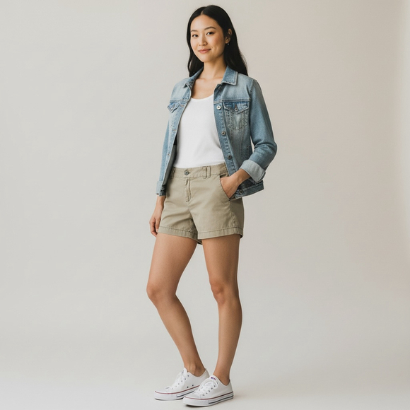 LOFT Pants - LOFT Tan Bermuda Shorts Classic Cotton Blend 10